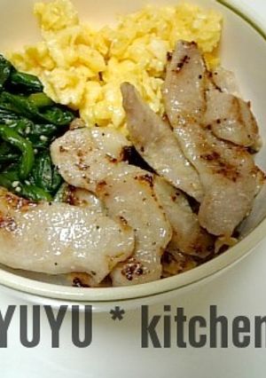 簡単に美味しく♪豚トロ三色丼-レシピのメイン写真
