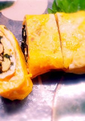 大葉と海苔が香る！サバの卵焼き-レシピのメイン写真