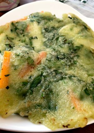 野菜チヂミ1歳娘と私のお昼ご飯-レシピのメイン写真
