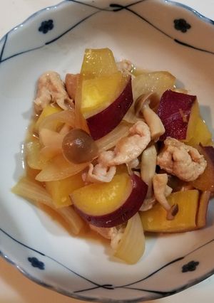 豚肉とさつまいもの甘辛煮-レシピのメイン写真