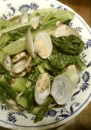 アサリと青菜のにんにく＆バター蒸煮-レシピのメイン写真