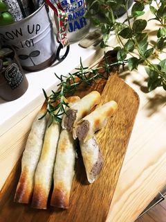 春巻きの皮で簡単!手づくりソーセージ-レシピのメイン写真