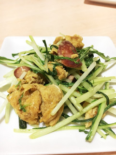 みんな好きな味!水菜と卵の炒め物♪-レシピのメイン写真