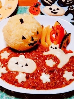 ハロウィンキーマカレー-レシピのメイン写真
