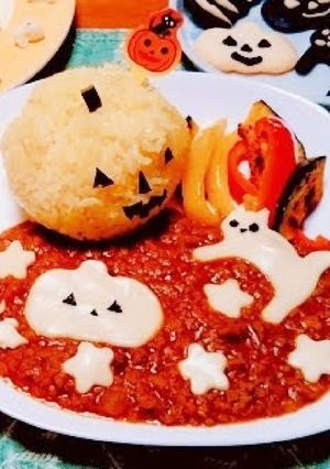 ハロウィンキーマカレー-レシピのメイン写真