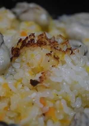 ストウブで炊く牡蠣のバターライス-レシピのメイン写真