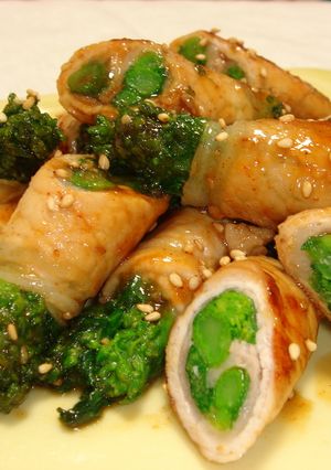 菜の花✿お肉でまきまき-レシピのメイン写真