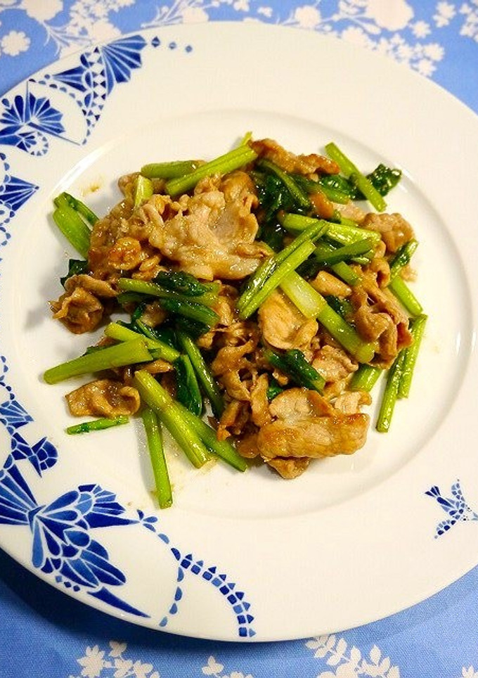 簡単！カブの葉の豚しょうが焼き-レシピのメイン写真