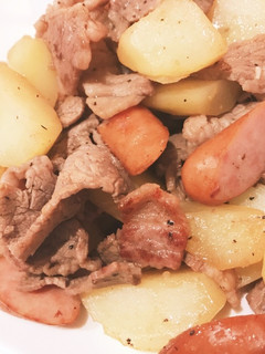 牛肉とじゃがいものガーリック醤油炒め-レシピのメイン写真