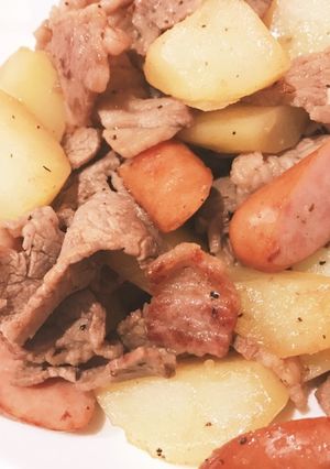 牛肉とじゃがいものガーリック醤油炒め-レシピのメイン写真