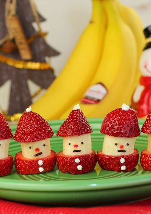 クリスマスに☆簡単バナナサンタ♪-レシピのメイン写真
