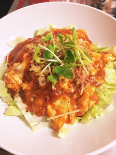 これエビ入ってたら完全にエビチリなのに丼-レシピのメイン写真