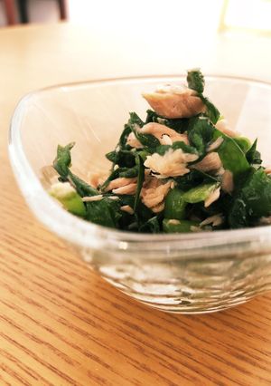 創味シャンタンでニラのとツナの和え物-レシピのメイン写真