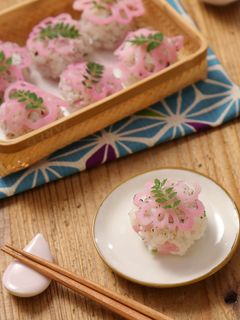 甘酢れんこんの手まり寿司風♪-レシピのメイン写真
