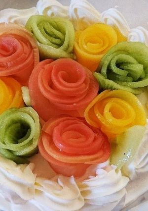 デコレーションケーキ ショートケーキ 花-レシピのメイン写真