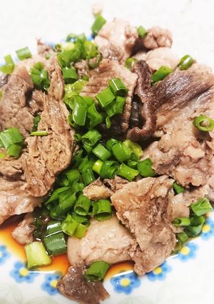 おつまみにも最適、すじ肉のねぎポンがけ。-レシピのメイン写真