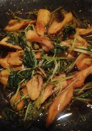 水菜(またはピーマン)と竹輪のきんぴら-レシピのメイン写真