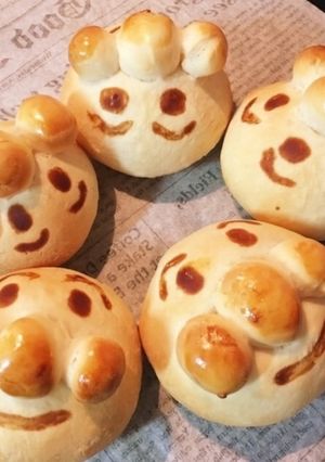 チョコ不使用アンパンマンぱん♪捏ねず簡単-レシピのメイン写真