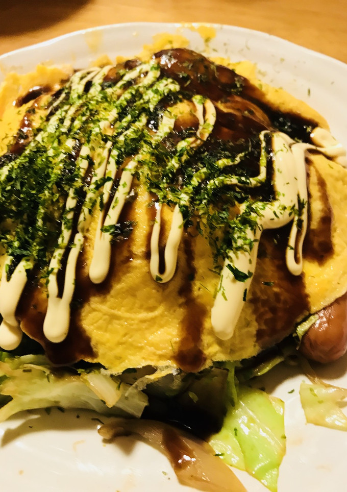 玉子をのせる系★オムレツWソース焼きそば-レシピのメイン写真