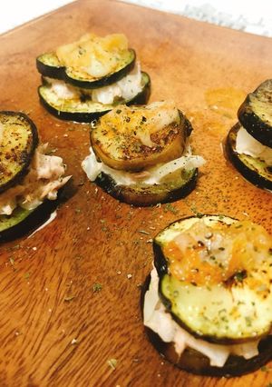 一人暮らしのツナマヨチーズ焼き茄子-レシピのメイン写真