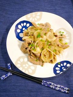 簡単!皮ごとカブの豚柚子胡椒炒め-レシピのメイン写真
