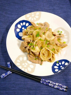 簡単!皮ごとカブの豚柚子胡椒炒め-レシピのメイン写真