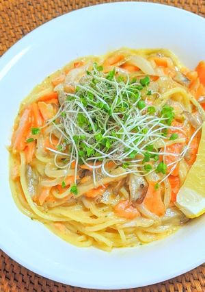 スモークサーモンのチーズクリームパスタ-レシピのメイン写真