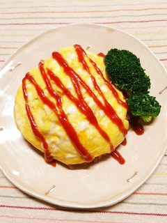 炊飯器とレンチンでオムライス(^-^)v-レシピのメイン写真