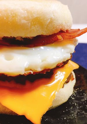 朝マック風ソーセージパテのメガマフィン-レシピのメイン写真