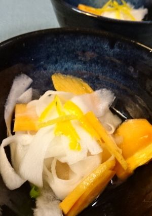 ピール大根と柿のチャチャっと甘酢漬け-レシピのメイン写真