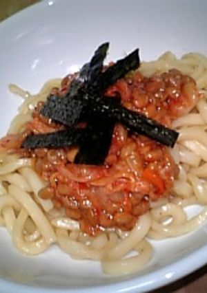 納豆キムチうどん-レシピのメイン写真