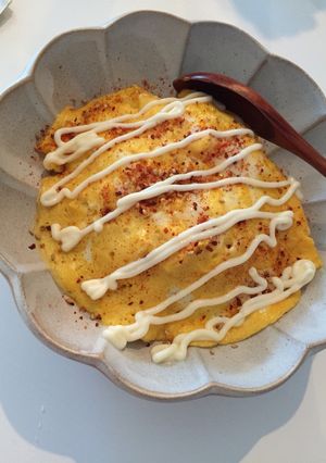 炒飯が変身！簡単ひとてま和風オムライス！-レシピのメイン写真
