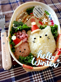 クリスマスキャラ弁*すみっコぐらしねこ*-レシピのメイン写真