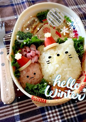 クリスマスキャラ弁＊すみっコぐらしねこ＊-レシピのメイン写真