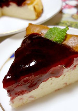 ブルーベリー＆クランベリーのチーズケーキ-レシピのメイン写真