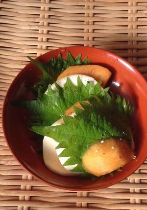 青シソと柿のカプレーゼ-レシピのメイン写真