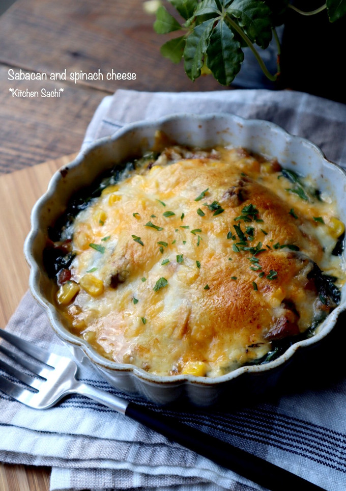 鯖缶とほうれん草のチーズ焼き-レシピのメイン写真