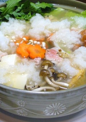 ふっくら☆みぞれ鍋（丸新本家）締めは雑炊-レシピのメイン写真