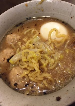神戸のお手軽白湯黒マー油ラーメン-レシピのメイン写真