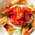 サクサクお揚げとキムチのぶっかけそうめん