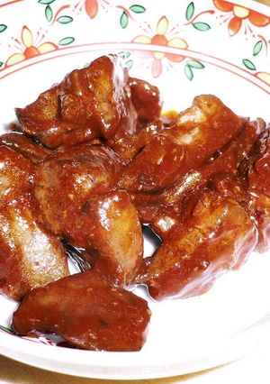 簡単☆鳥レバーでケチャップ煮-レシピのメイン写真