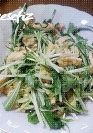 しゃきしゃき！水菜炒め-レシピのメイン写真