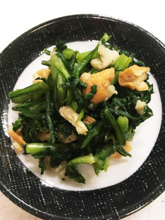 春菊と油麩のお浸し-レシピのメイン写真