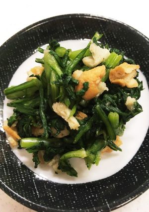 春菊と油麩のお浸し-レシピのメイン写真