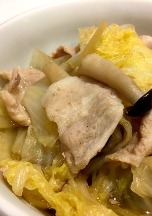 【ホットクック】豚バラと白菜の生姜煮-レシピのメイン写真
