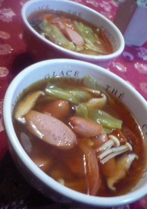 野菜たっぷり中華風ピリ辛スープ☆-レシピのメイン写真