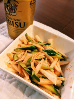 万能エバラキムチの素!山芋きゅうり和え-レシピのメイン写真