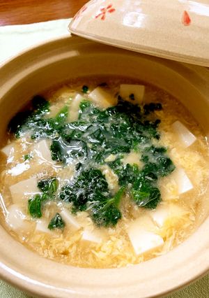 モロヘイヤとお豆腐のとろとろスープ-レシピのメイン写真