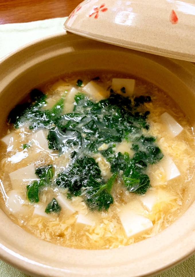 モロヘイヤとお豆腐のとろとろスープ-レシピのメイン写真