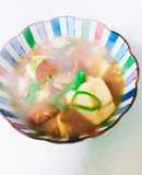 温まる。豆腐とナメコの蓮根摩り下ろし汁